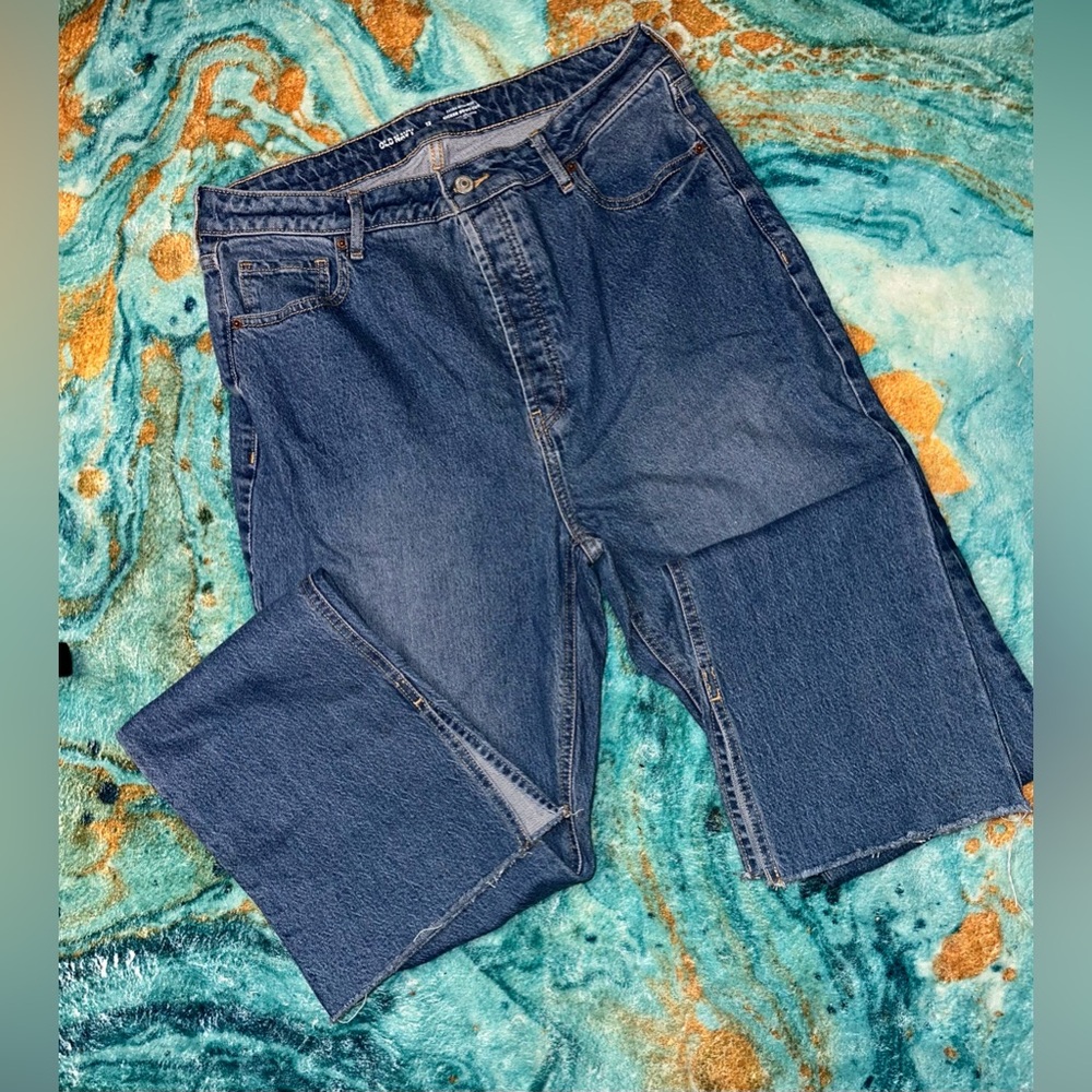 NWOT! Old Navy Classic Blue Denim Jeans kicker bootcut size 12 Tall